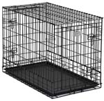 Midwest SUV Side by Side Double Door Dog Crates w/ABS Plastic Pan 36-inch