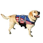 PP-ZF1100 - Pawz Pet American Flag Nylon Dog Life Jacket
