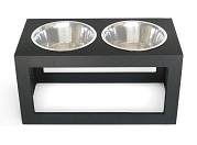 RDB26 - Outdoor Porchside Raised Double Diner Dog Dish Water Bowls Feeders