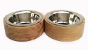 Petite Ash XSmall Double Diner Dog Dish Feeder Bowl
