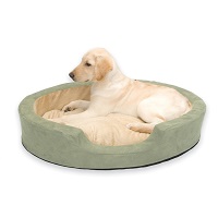 KH1923 - KH Thermo Snuggly Sleeper Dog Bed Large Oval Sage