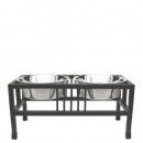Baron Raised Double Diner Dog Dish Water Bowls Feeders