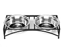 RDB9-LOW - Low Regal Raised Double Diner Dog Dish Water Bowls Feeders