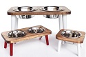 WRSB2 - Wood Southern Maple Single Dog Dish Bowl Raised Elevated Feeder