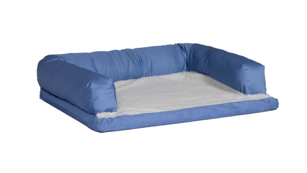 Blue QT eSenual Bolster orthopedic sofa dog beds